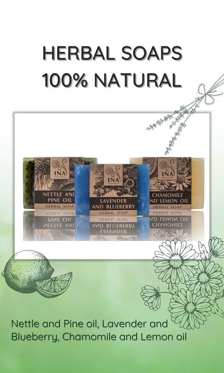 Herbal Soap for dermatitis and seborrhea with Nettle and Pine Oil