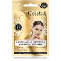 Eveline Hydrogel Eye Pads Gold 3 in 1  Illuminating and Moisturizing Compress 1 pair