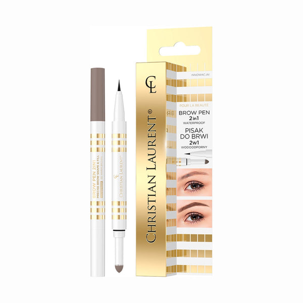 Christian Laurent Pour La Beauté BROW PEN 2 IN 1 COOL BROWN 01