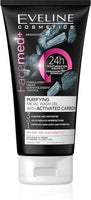 Eveline Face Med Plus 3-in-1 Cleansing Gel with Active Charcoal 150 ml