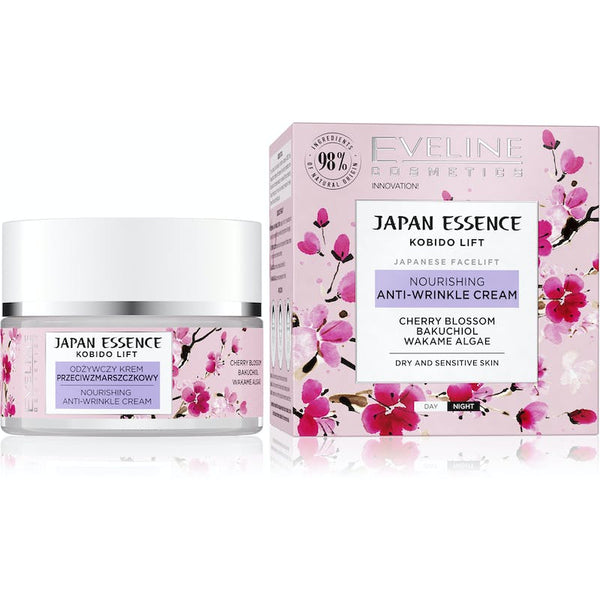 EVELINE JAPAN ESSENCE Nourishing Anti-wrinkle Cream for Dry & Sensitive Skin 50 ML