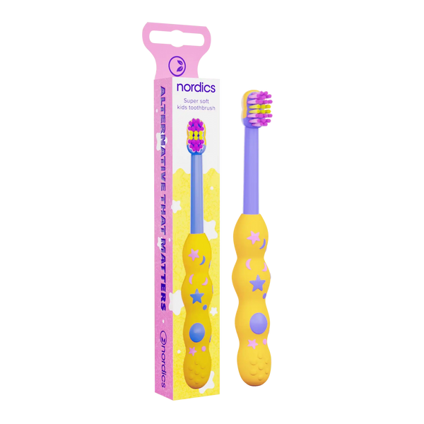 Nordics Premium baby toothbrush yellow 4080 filaments