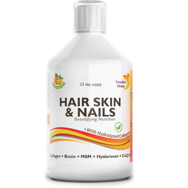 Swedish Nutra Hair, Skin and Nails with Hydrolyzed Collagen