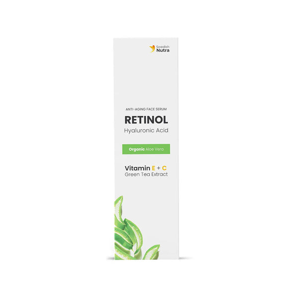 Swedish Nutra Anti-Aging ORGANIC Serum Retinol Smooth & Radiant Skin