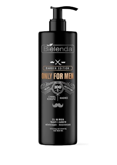 Bielenda Only for Men Barber Edition Refreshing and Cleansing Facial and Beard Wash Gel 190g