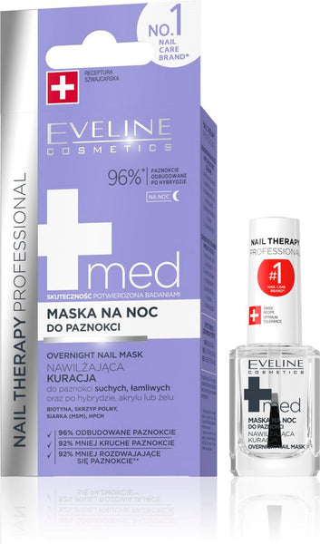 Eveline Nail Therapy Professional Overnight Moisturizing Night Mask for Dry and Brittle Nails