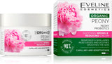 Eveline Organic Peony Soothing Anti Wrinkle Day and Night Cream for Capillary and Sensitive Skin