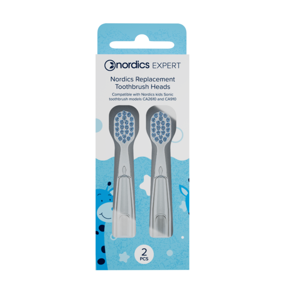 Replacement Heads for Kids Electric Toothbrush Nordics – BLUE BRISTLES 'SOFT'