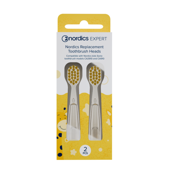 Replacement Heads for Kids Electric Toothbrush Nordics – YELLOW BRISTLES 'SOFT'