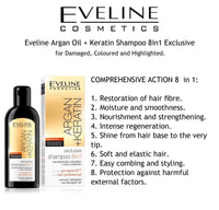 EVELIN COSMETICS Argan + Keratin Exclusive 8 in 1 Shampoo 150ml