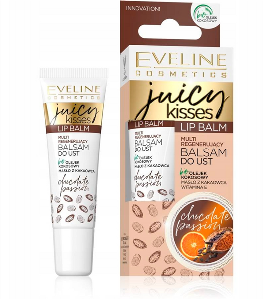 Eveline Juicy Kisses  Regenerating and Nourishing Lip Balm Chocolate & Orange Passion