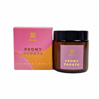 HISKIN HOME NATURAL Soy Wax Scented Candle - Peony & Papaya