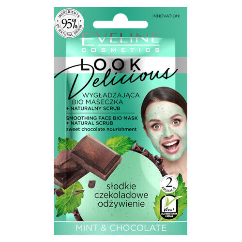 Eveline Look Delicious Face Bio Mask with natural Scrub 95% Natural Ingredients