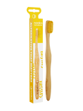 Nordics Adult Bamboo Toothbrush With Yellow Bristles.