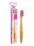 Nordics Oral Care Bamboo Children's Toothbrush With Pink Bristles