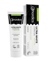 Nordics Organic Whitening Toothpaste Activated Charcoal and Matcha, 100% Natural