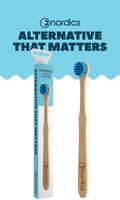 Nordics Organic Care Eco Bamboo Tongue Brush - Blue Bristles