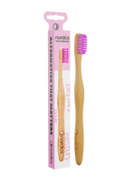 Nordics Adult Bamboo Toothbrush With Pink Bristles.