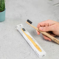 Nordics Adult Bamboo Toothbrush With Black Bristles.